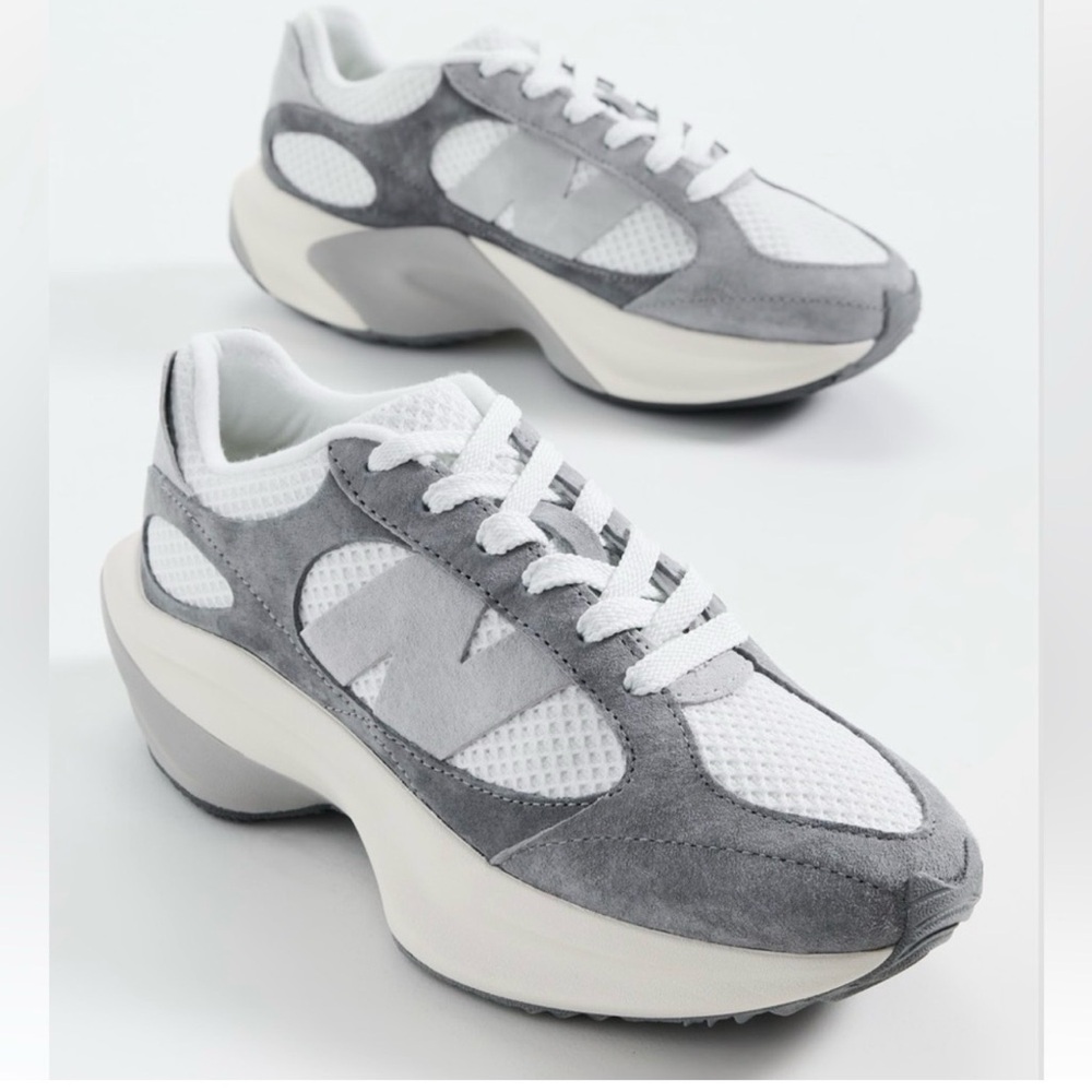 New Balance Gray and White Athletic Shoes